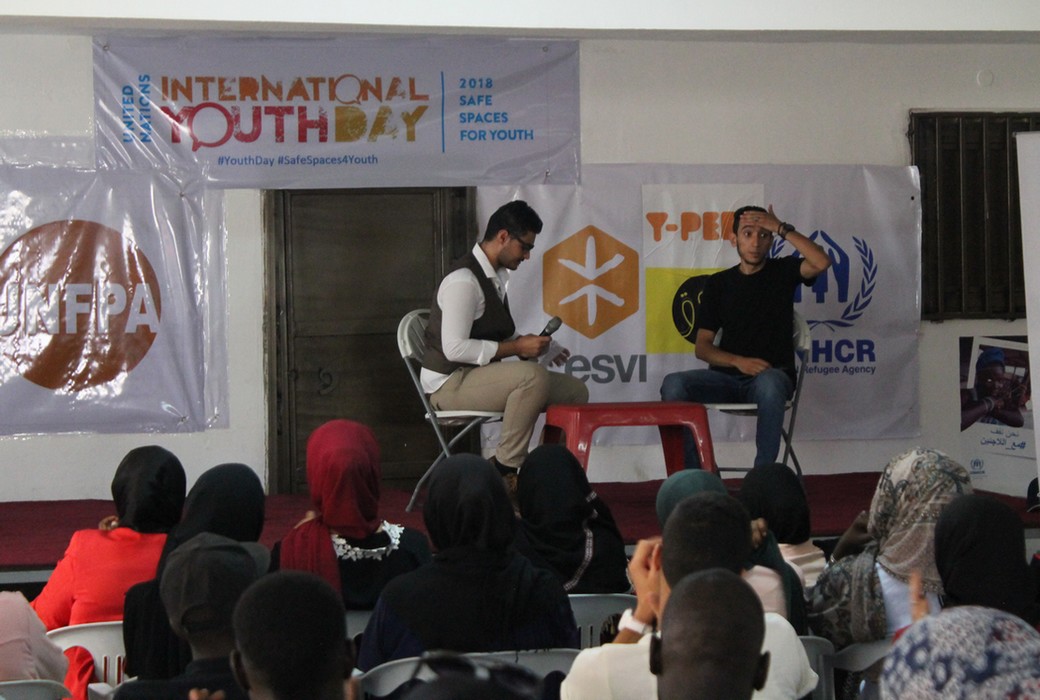 Tripoli, Libia: l'evento organizzato da Cesvi nel Centro Sociale per rifugiati in occasione della Giornata Internazionale della Gioventù.